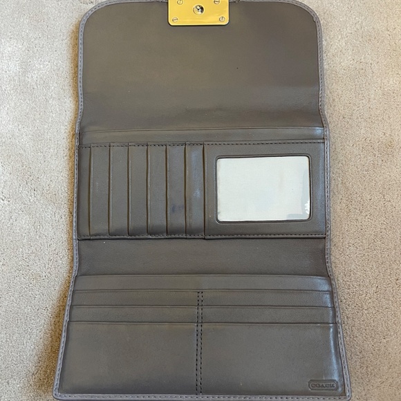 COACH Gray PopArt C Trifold Wallet - Picture 8 of 11